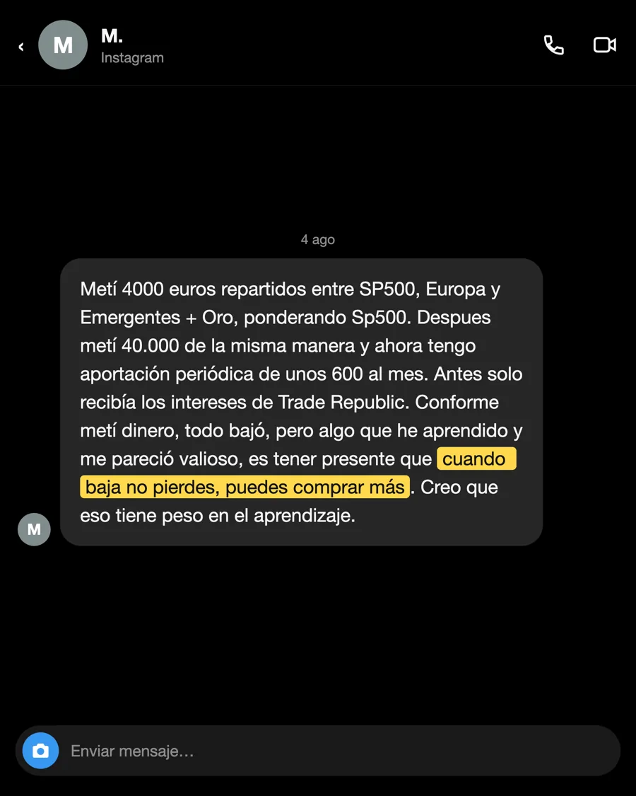 Mensaje de M., alumno del PIO, agosto 2026