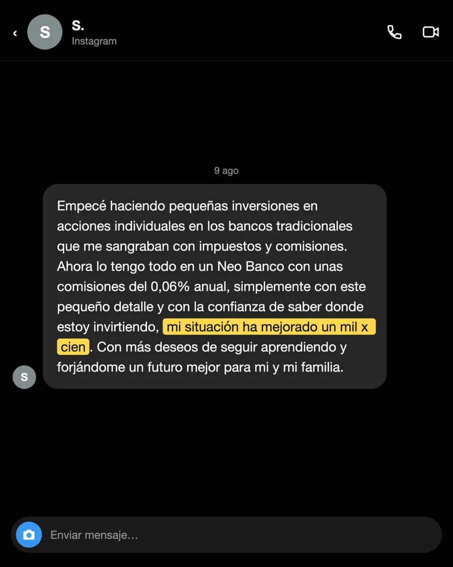 Mensaje de S., alumno del PIO, agosto 2026