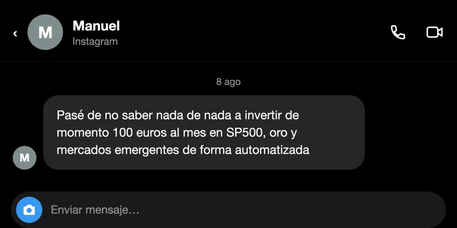 Mensaje de Manuel, alumno del PIO, agosto 2026