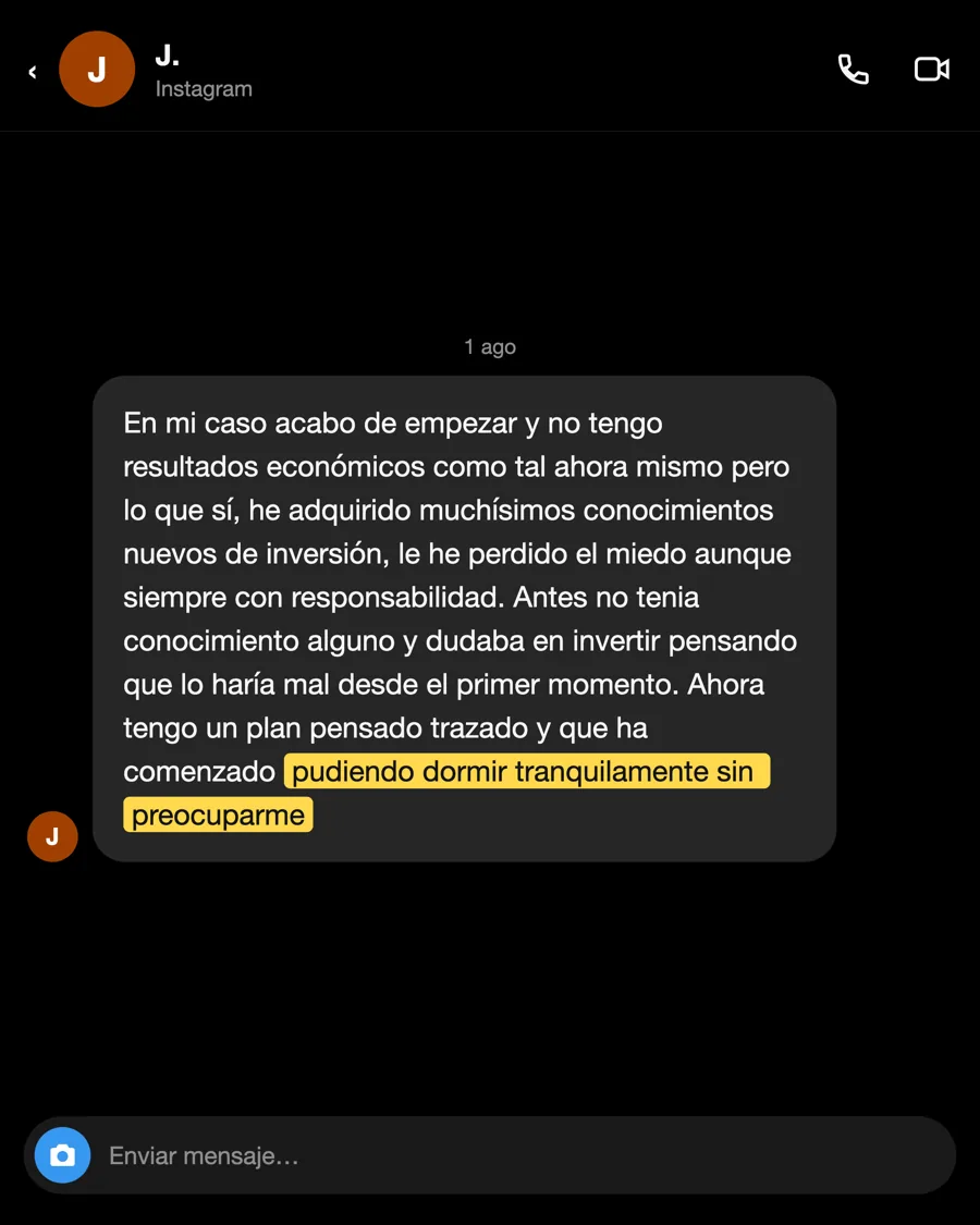 Mensaje de J., alumno del PIO, agosto 2026