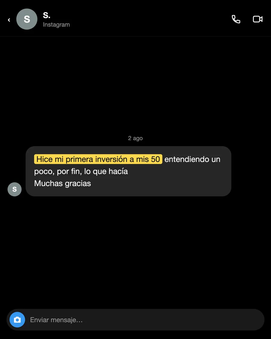 Mensaje de S., alumno del PIO, agosto 2026