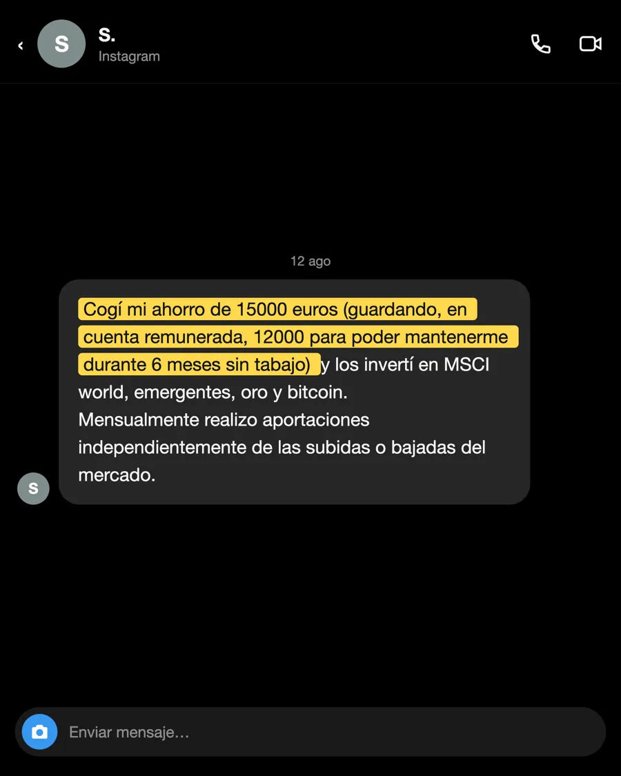 Mensaje de S., alumno del PIO, agosto 2026