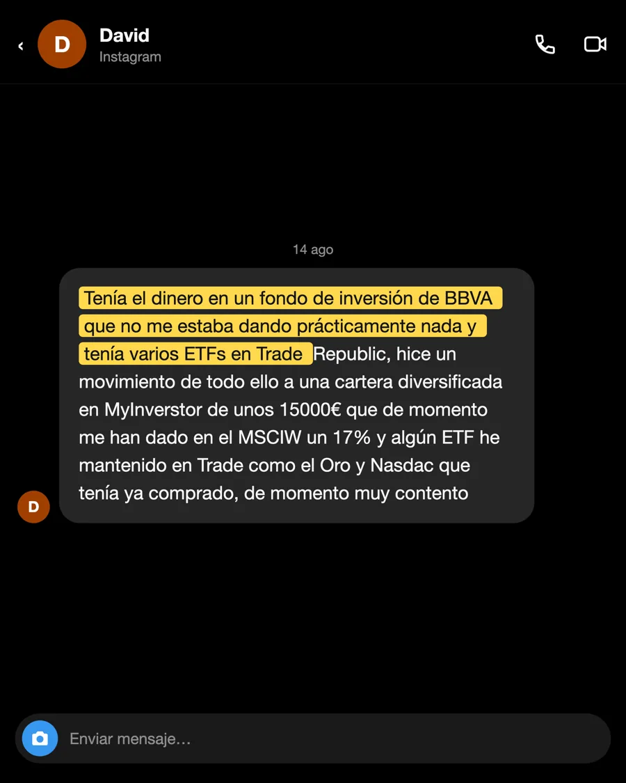Mensaje de David, alumno del PIO, agosto 2026