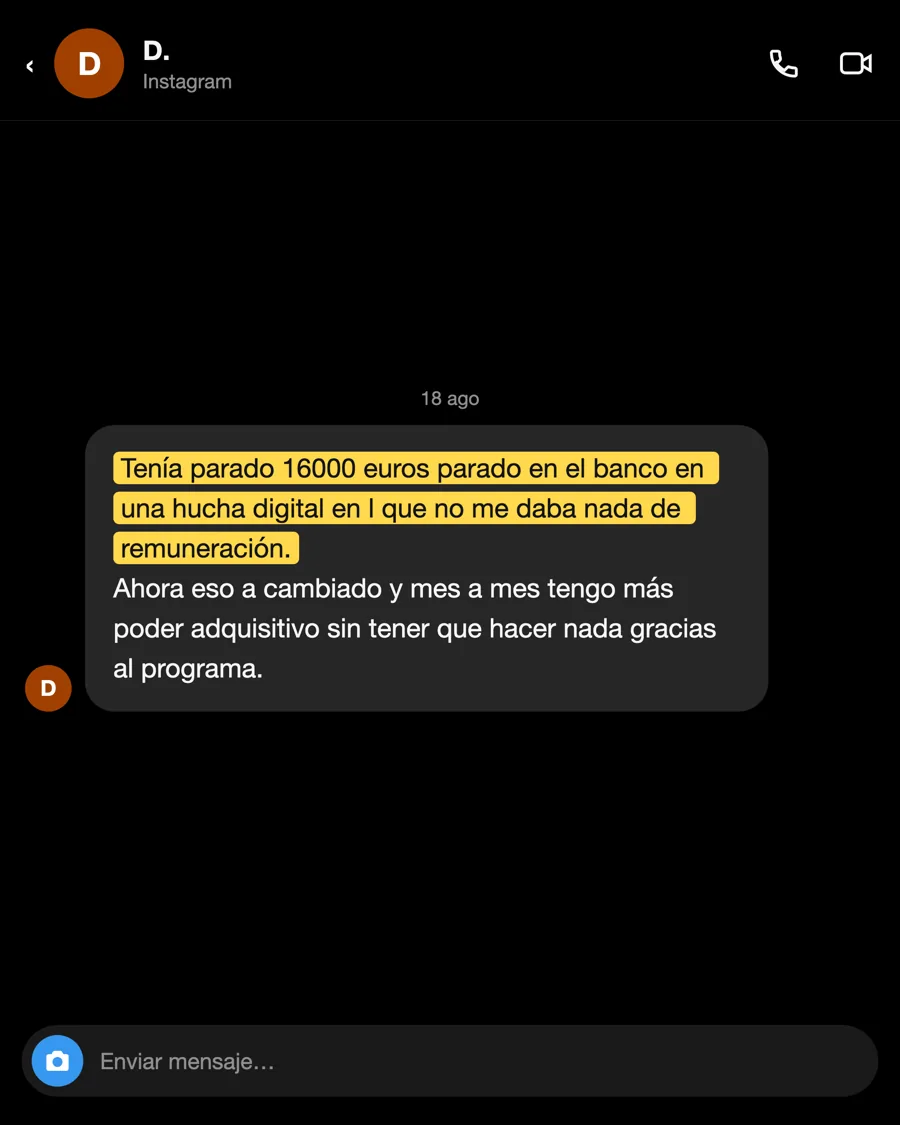 Mensaje de D., alumno del PIO, agosto 2026