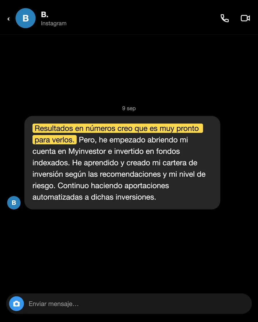 Mensaje de B., alumno del PIO, septiembre 2026